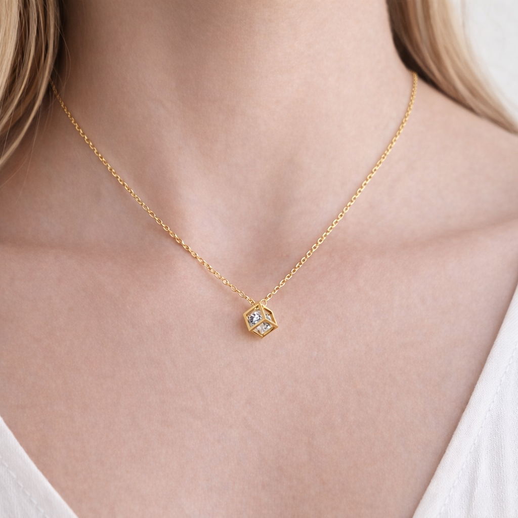 Crystal-Cube Necklace