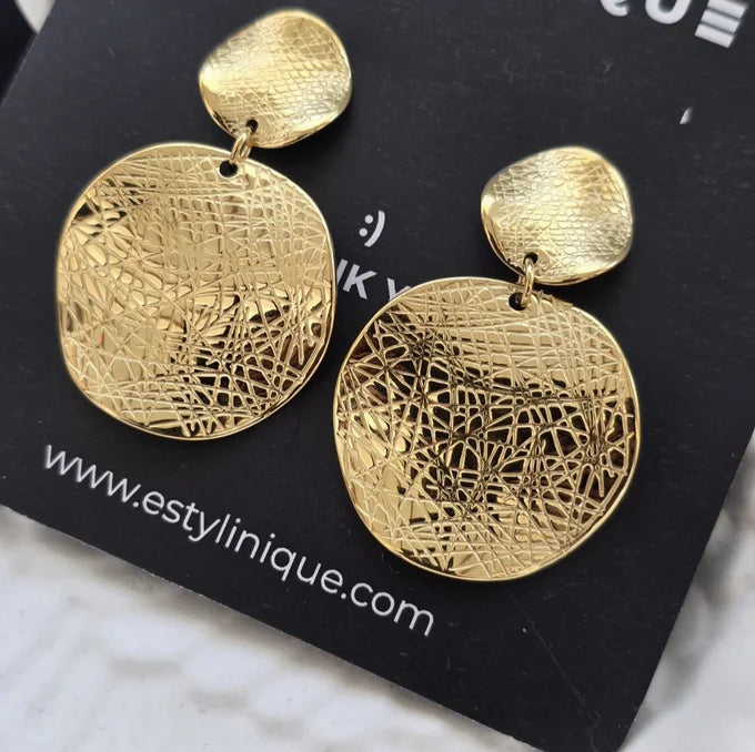Textured-Disc Earrings