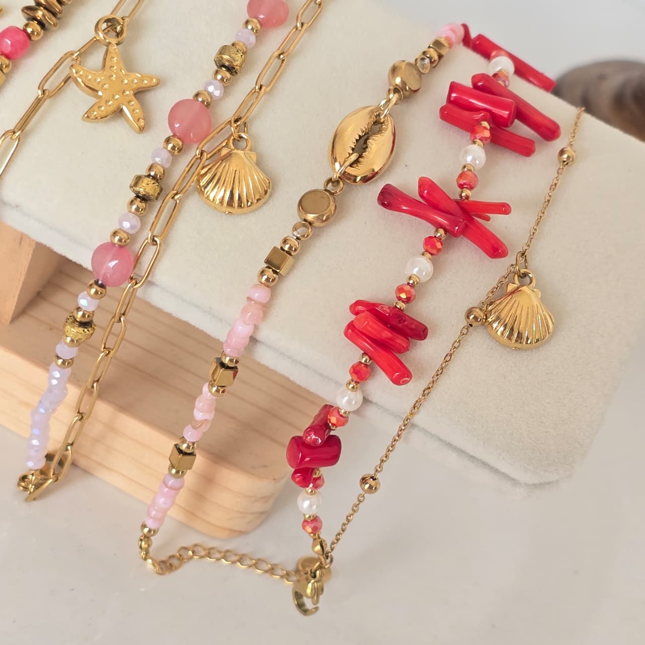 Coral-Charm Bracelet