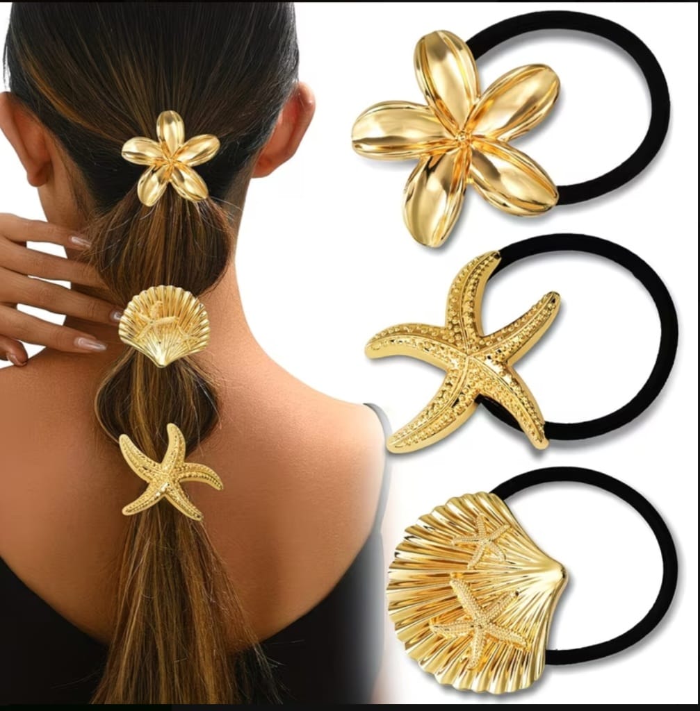 Golden-Tides Hair Ties