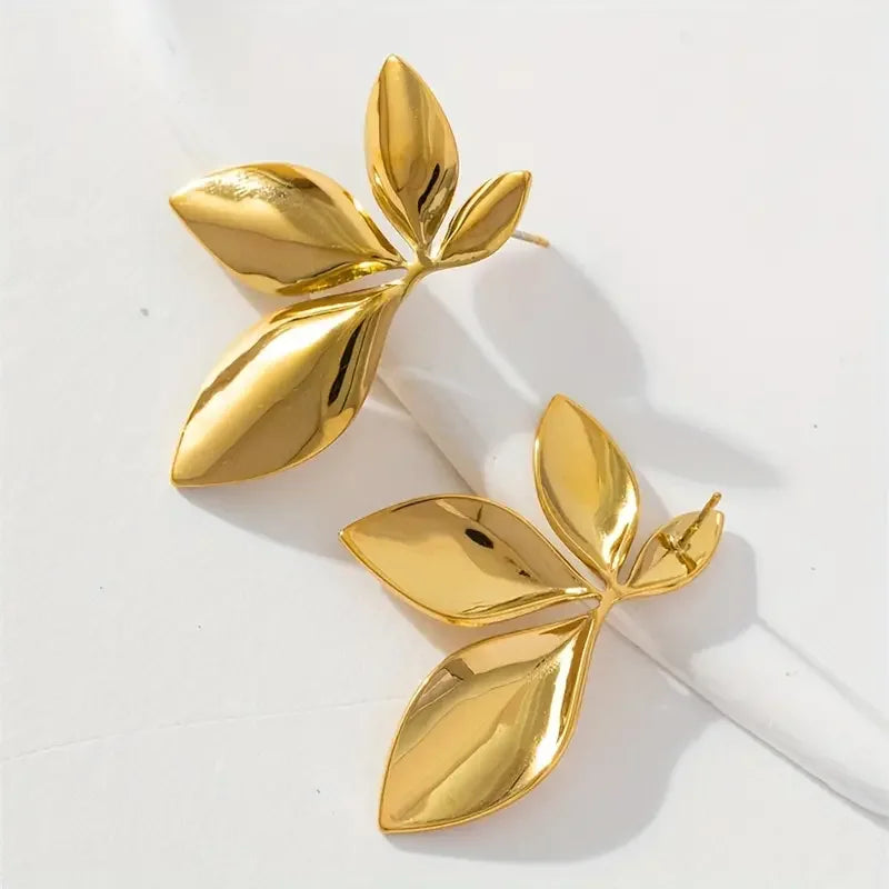 Floral-Leaf Earrings
