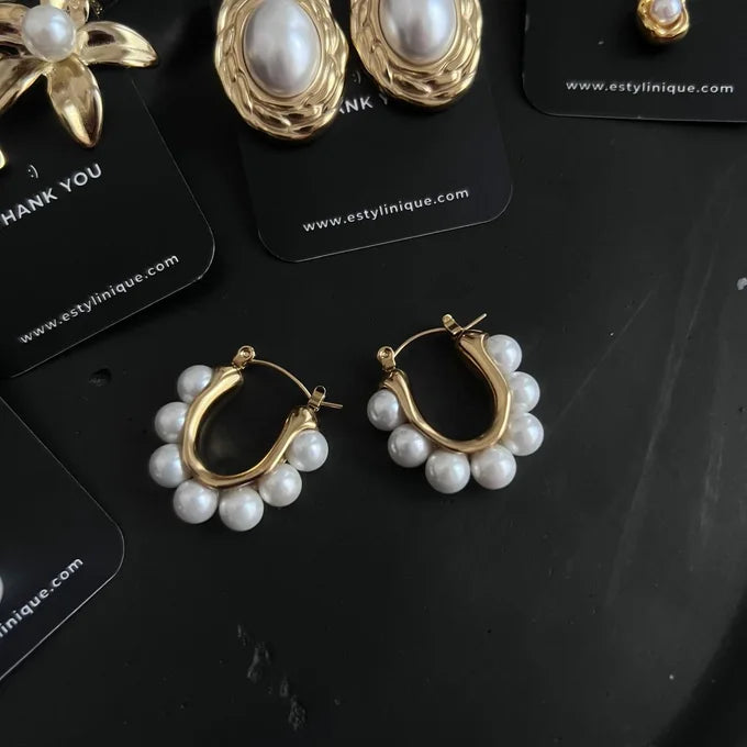 Pearl-Hoop Earrings