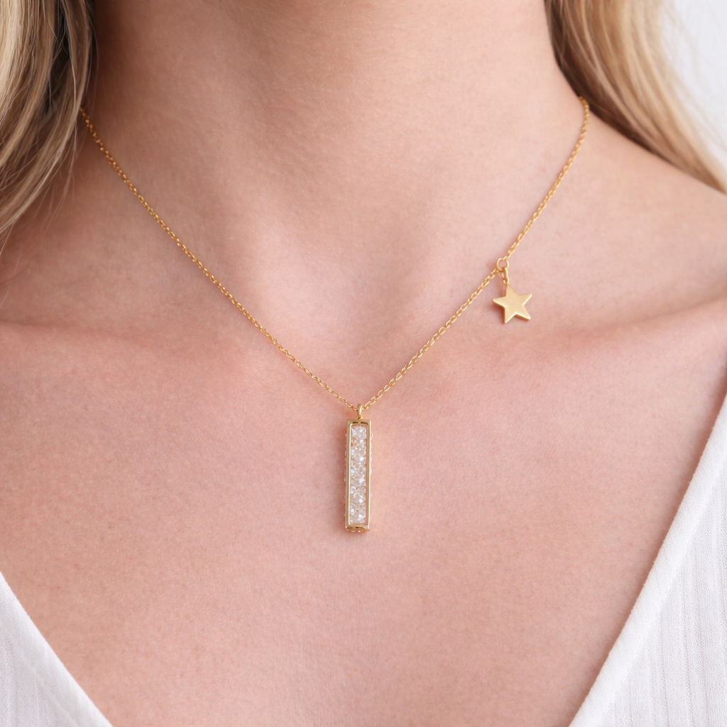 Crystal-Bar Necklace