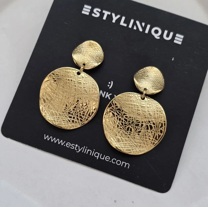 Textured-Disc Earrings