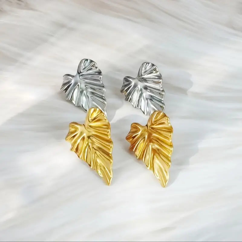 Dropped-Leaf Earrings
