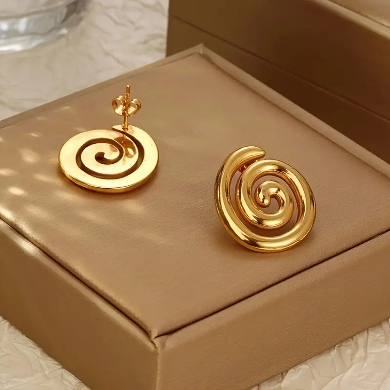 Gold-Spiral Earrings