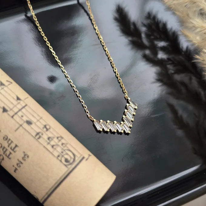 Baguette-V Necklace