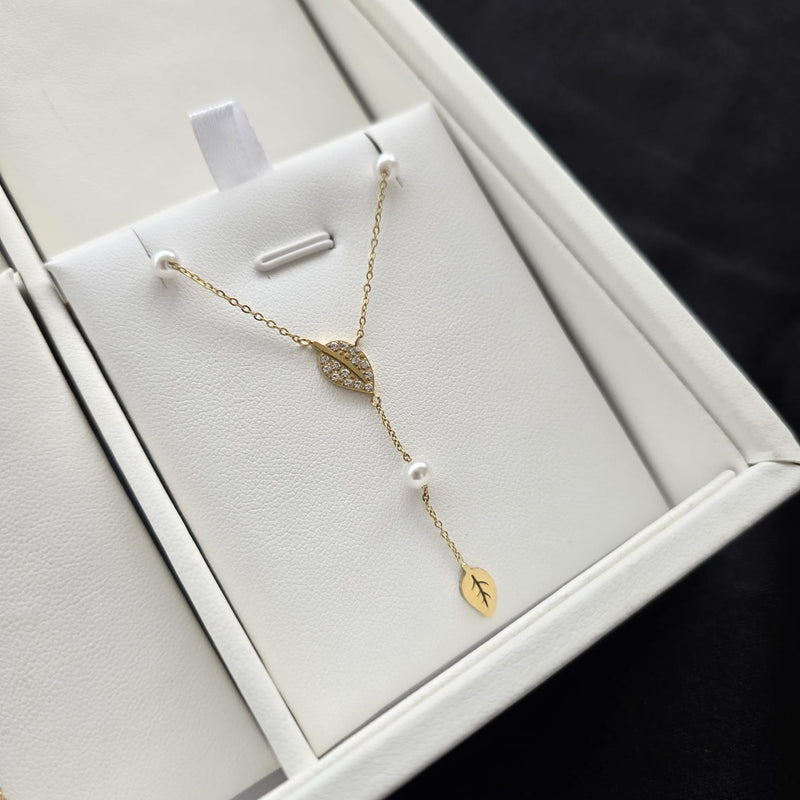 Leaf-Drop Necklace