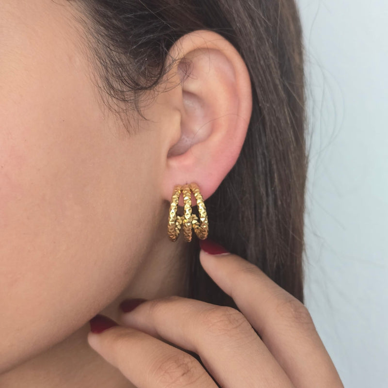 Triple-Hoop Earrings