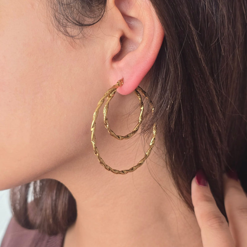 Layer-Hoop Earrings