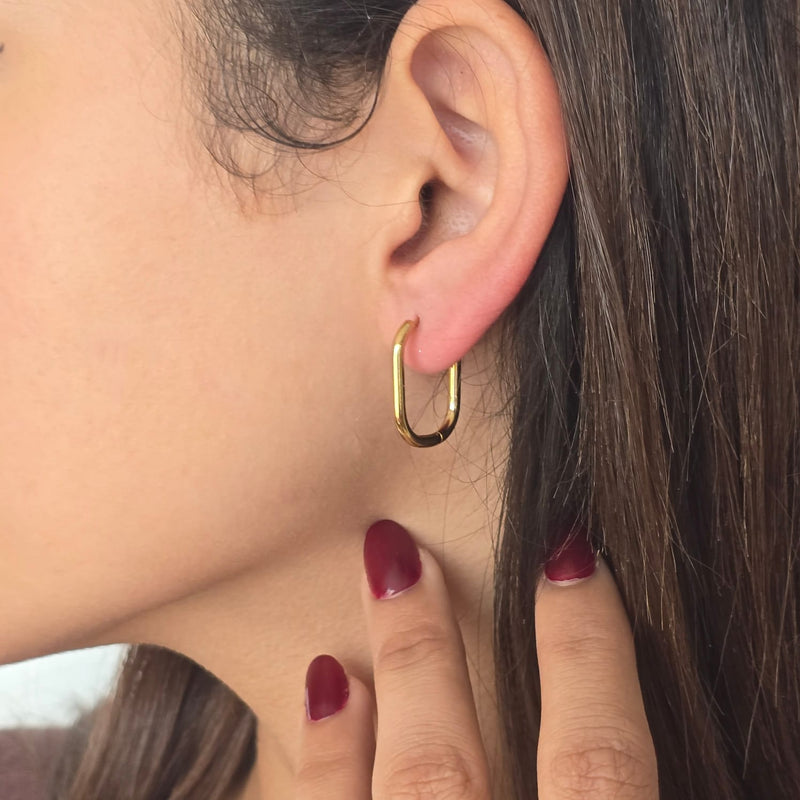 Oval-Hoop Earrings