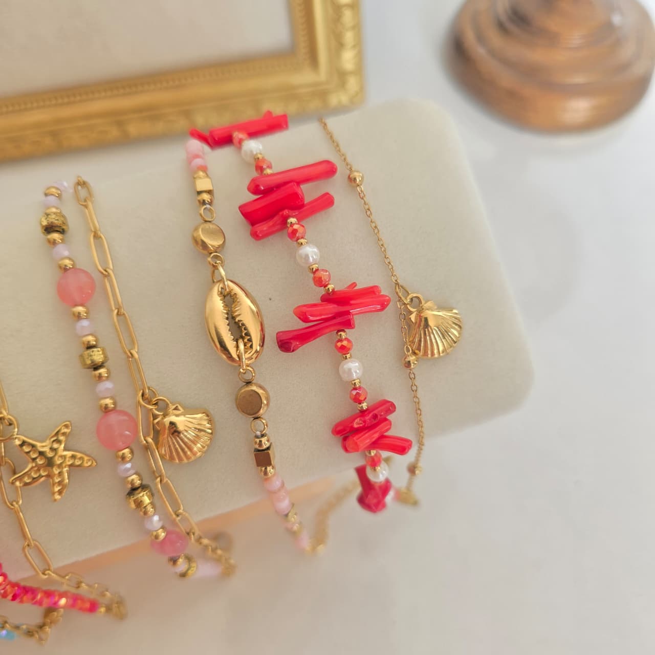 Coral-Charm Bracelet
