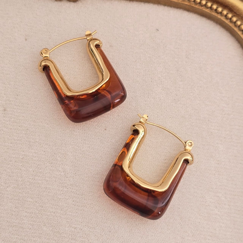 Amber-Gold Earrings